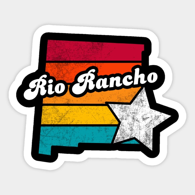 Rio Rancho New Mexico Vintage Distressed Souvenir Sticker by NickDezArts